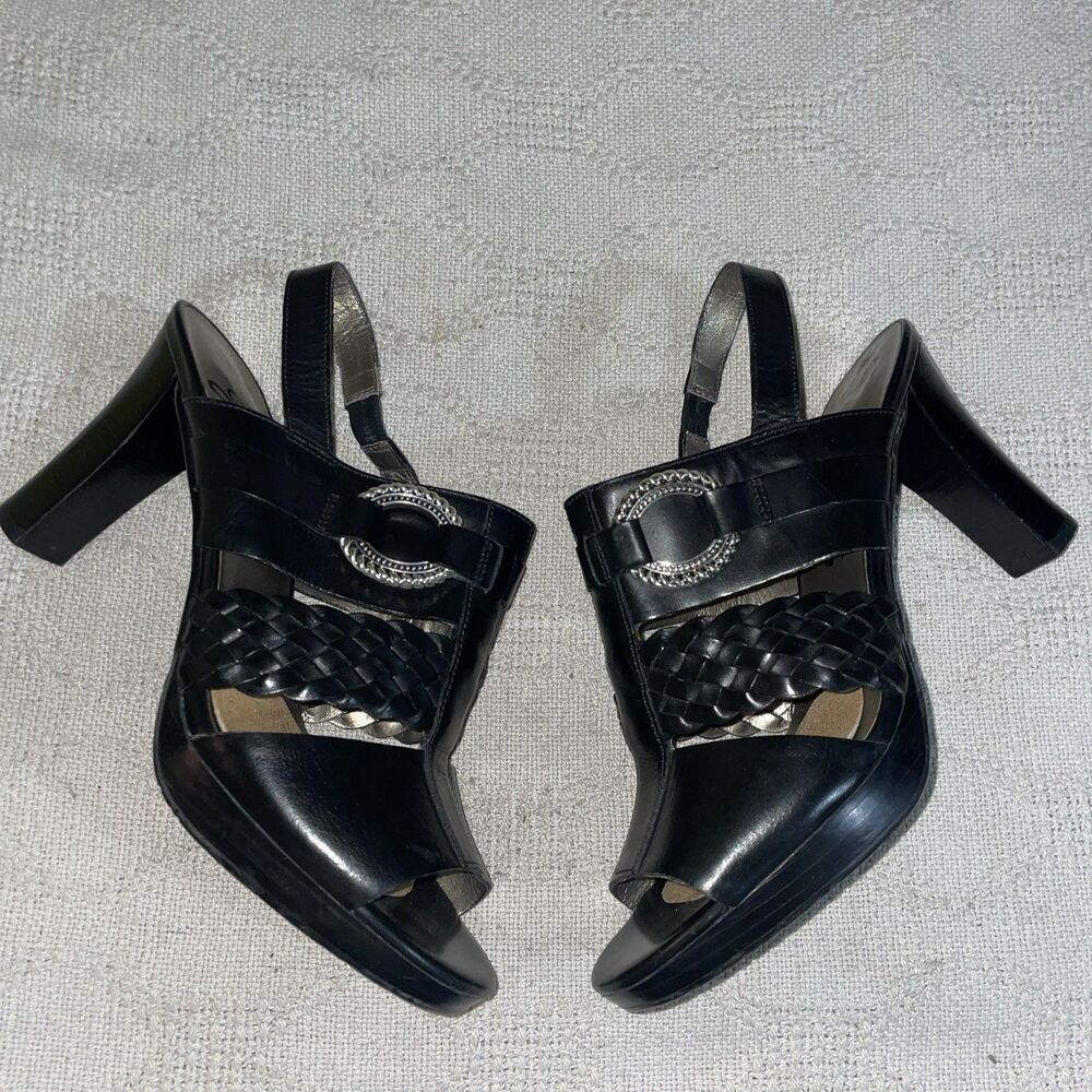 Brighton Women’s Dressy Pumps Size 8.5 M Black Leather Going Out Party Fun